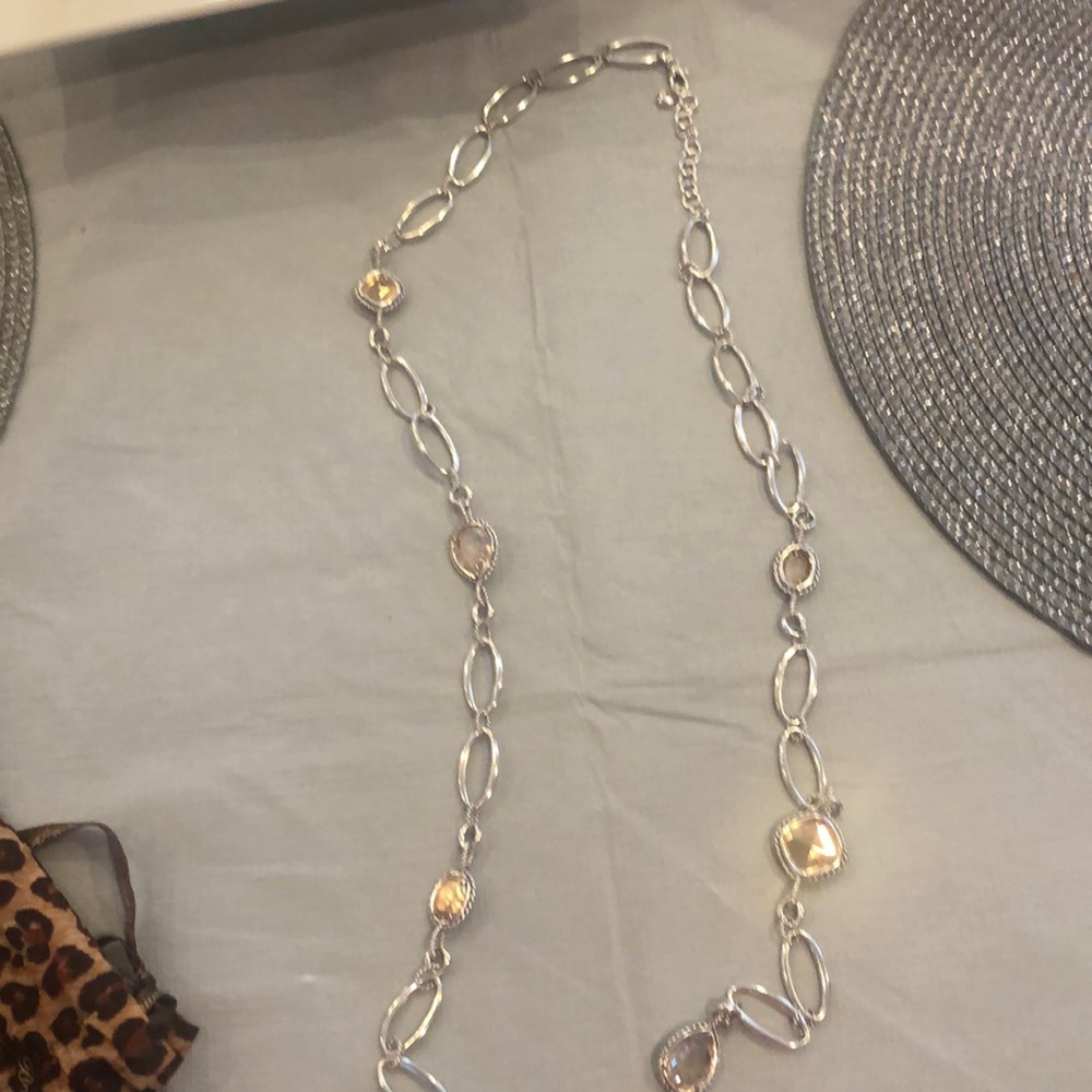 Brighton Joyful long silver gold and stone necklace